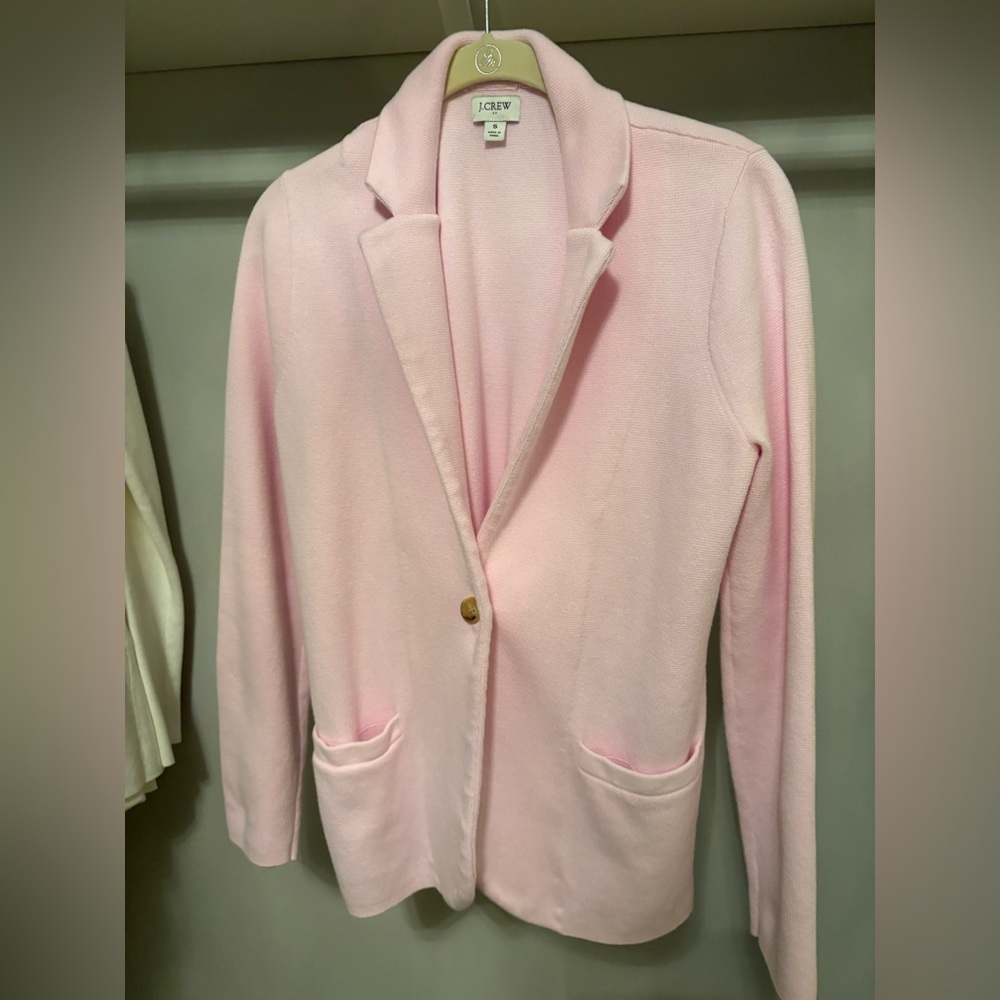 J. Crew Factory Light Pink Women's Sweater Blazer
